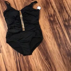One piece Swimsuit Black/Gold
